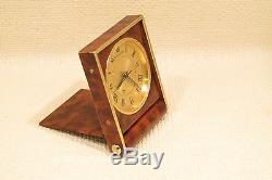 Vintage Rare Jaeger-Le Coultre Memovox Swiss made Travel Alarm Clock with Date
