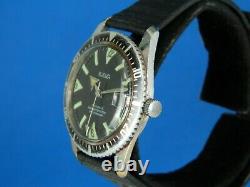 Vintage Rare Le Jour Diver 17j Swiss Stainless Mens Wrist Watch Serviced C. 1960