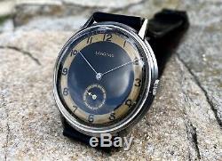 Vintage Rare Longines Jent's Military Swiss Art Deco Watch 15j Hand Winding