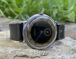 Vintage Rare Longines Jent's Military Swiss Art Deco Watch 15j Hand Winding