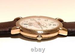 Vintage Rare Men's Gold Plated Swiss Quartz Day Date Watch Lotus Pulsemeter