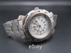 Vintage Rare Men's Swiss Army Brand Backlit Caliber Movement ISA 137 Jewel Watch