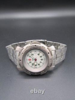 Vintage Rare Men's Swiss Army Brand Backlit Caliber Movement ISA 137 Jewel Watch