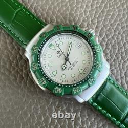 Vintage Rare Men's Zodiac Green Swiss Formula 200MM 713.82.63 Nice Running