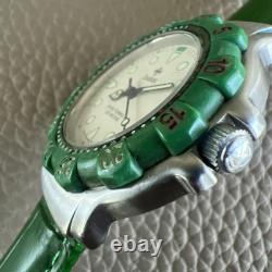 Vintage Rare Men's Zodiac Green Swiss Formula 200MM 713.82.63 Nice Running