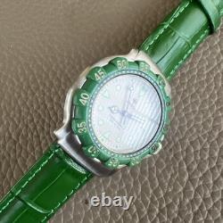 Vintage Rare Men's Zodiac Green Swiss Formula 200MM 713.82.63 Nice Running