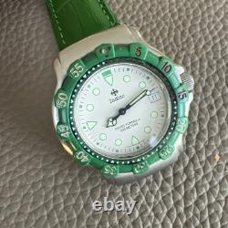 Vintage Rare Men's Zodiac Green Swiss Formula 200MM 713.82.63 Nice Running