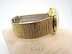 Vintage Rare Mido Ocean Star Powerwind Swiss Watch Gold Filled Mesh Bracelet