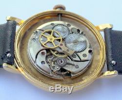 Vintage Rare Military Wwii Era Swiss Mechanical Watchcortebertgold Plated# 36a