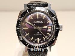 Vintage Rare Nice Diver Style Men's Swiss Mechanical Watch Seawatch 23 Jewels