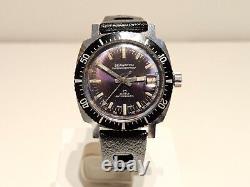 Vintage Rare Nice Diver Style Men's Swiss Mechanical Watch Seawatch 23 Jewels