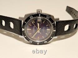 Vintage Rare Nice Diver Style Men's Swiss Mechanical Watch Seawatch 23 Jewels