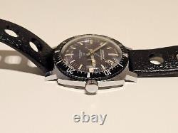 Vintage Rare Nice Diver Style Men's Swiss Mechanical Watch Seawatch 23 Jewels