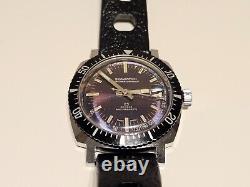 Vintage Rare Nice Diver Style Men's Swiss Mechanical Watch Seawatch 23 Jewels