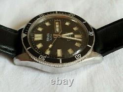 Vintage Rare ORVEN Deluxe Swiss Made 25 Jewel Automatic Diver Watch Serviced
