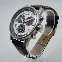 Vintage Rare Panda Dial Wenger Commando 7089X Swiss Chronograph Watch