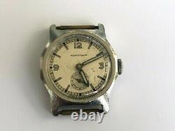 Vintage Rare Perpetuum Zentra Automatic Military Swiss Men`s Wristwatch