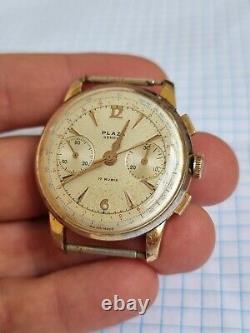 Vintage Rare Plaza eneve chronographe 17 rubis swiss made