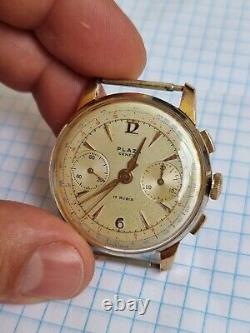 Vintage Rare Plaza eneve chronographe 17 rubis swiss made