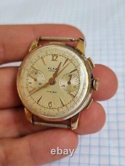 Vintage Rare Plaza eneve chronographe 17 rubis swiss made