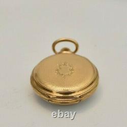 Vintage Rare Pocket Watch 18k Solid Gold Small 34mm Locle Swiss