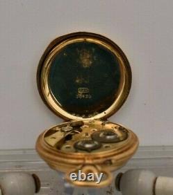 Vintage Rare Pocket Watch 18k Solid Gold Small 34mm Locle Swiss