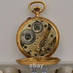 Vintage Rare Pocket Watch 18k Solid Gold Small 34mm Locle Swiss