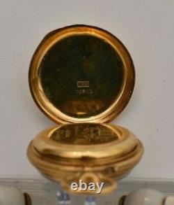 Vintage Rare Pocket Watch 18k Solid Gold Small 34mm Locle Swiss