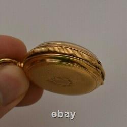 Vintage Rare Pocket Watch 18k Solid Gold Small 34mm Locle Swiss