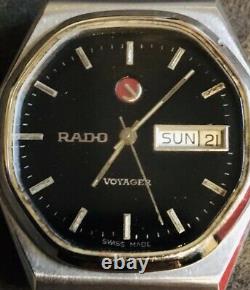Vintage Rare RADO VOYAGER Day & Date Automatic Gents Swiss Watch, 1980's