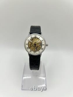 Vintage Rare RJW Skeleton Swiss Watch Manual Wind Classy Upscale Roman Numeral
