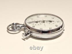 Vintage Rare Racing Works Swiss Split 100 Seconds Stop Watch Chronometer