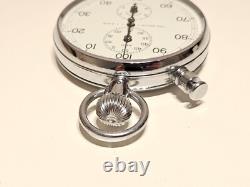 Vintage Rare Racing Works Swiss Split 100 Seconds Stop Watch Chronometer