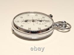 Vintage Rare Racing Works Swiss Split 100 Seconds Stop Watch Chronometer