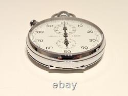 Vintage Rare Racing Works Swiss Split 100 Seconds Stop Watch Chronometer