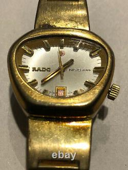 Vintage Rare Rado NCC 444 Gold Plated Automatic Wrist Watch As Is Swiss Made 99c