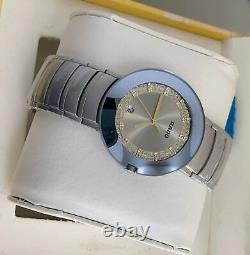 Vintage Rare Rado Quartz Eta 955 Made In Swiss Men's Diamond Wristwatch 38Mm