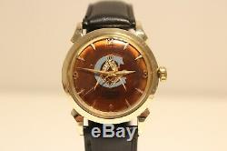 Vintage Rare Real Masonic Men's Swiss Gold Plated Automatic Watch Croton