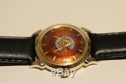 Vintage Rare Real Masonic Men's Swiss Gold Plated Automatic Watch Croton