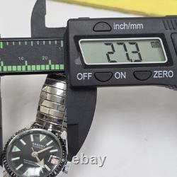 Vintage Rare Saxony Diver Watch WithDate Swiss 27mm Mechanical Wind Up Swiss Date