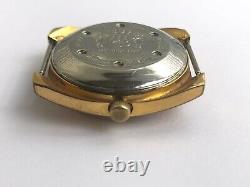 Vintage Rare Sicura Automatic 17 Jewels Swiss Old 1970`s Gold Plated Men Watch