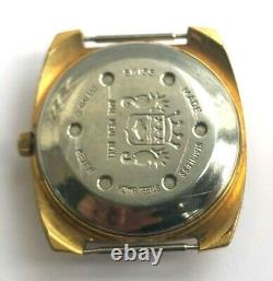 Vintage Rare Sicura Automatic 17 Jewels Swiss Old 1970`s Gold Plated Men Watch