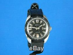 Vintage Rare Signal All Guard Swiss Diver 17j Stainless Mens Watch Serviced 1960