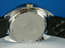 Vintage Rare Signal All Guard Swiss Diver 17j Stainless Mens Watch Serviced 1960