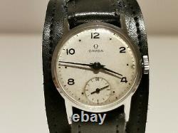 Vintage Rare Small St. Steel Ww2 Era Swiss 28.5mm Men's Mechanical Watch Omega