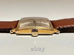 Vintage Rare Square Men's Gold Plated Mechanical Swiss Watch Dogma