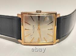 Vintage Rare Square Men's Gold Plated Mechanical Swiss Watch Roseg Watch
