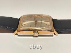 Vintage Rare Square Men's Gold Plated Mechanical Swiss Watch Roseg Watch