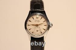 Vintage Rare Sub Second All Stainless Steel Ladies Swiss Watchgirard Perregaux