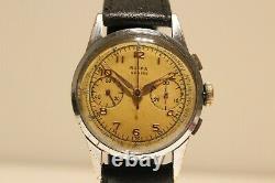 Vintage Rare Swiss Chromed Men's Chronograph Watch Raffa Geneve/landeron 148